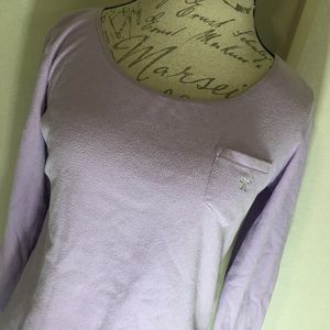 Victoria’s Secret Long Sleeve Fleece Pj Top Small